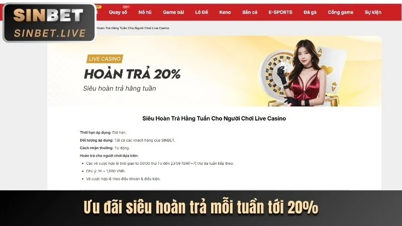 Ưu đãi hoàn trả hàng ngày Hello88